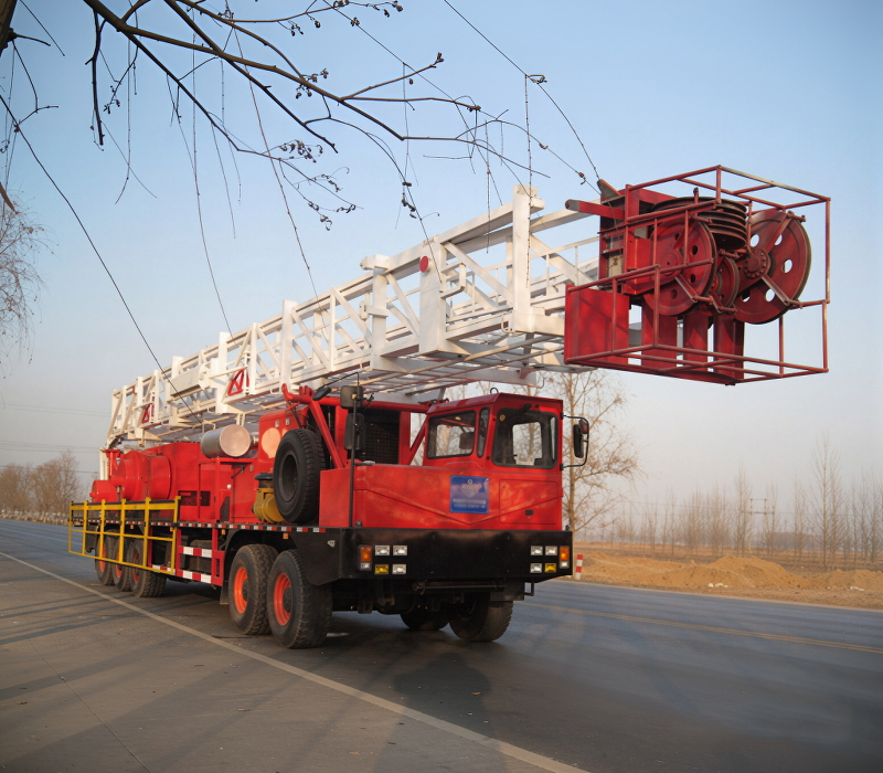truck-mounted workover rig for well intervention operations